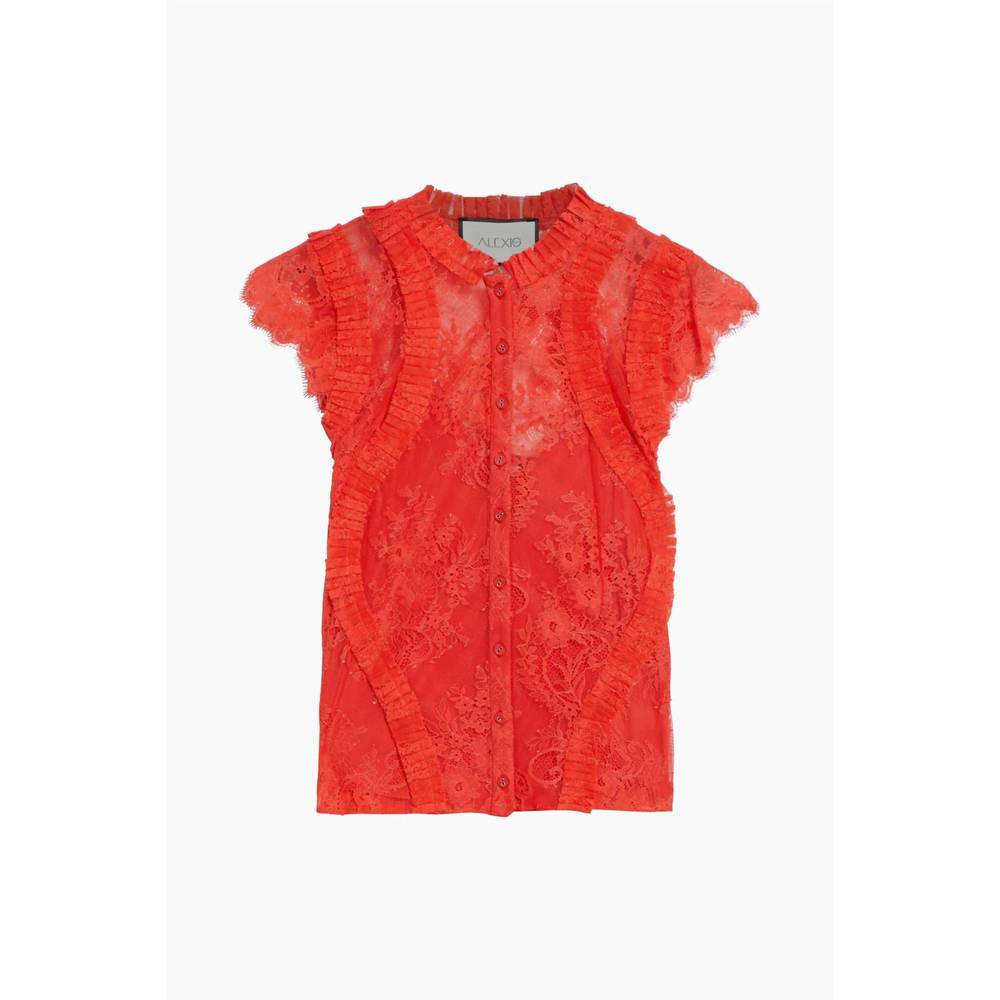 NEW ALEXIS women's chantilly lace top in red